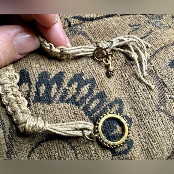 1990’s Macrame necklace with Malachite and silver pendant. - Picture 13 of 13